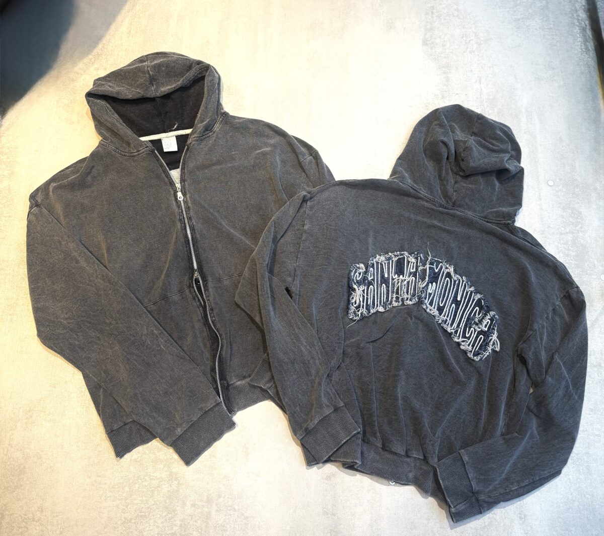 Zip washed doble cierre Santa Mónica