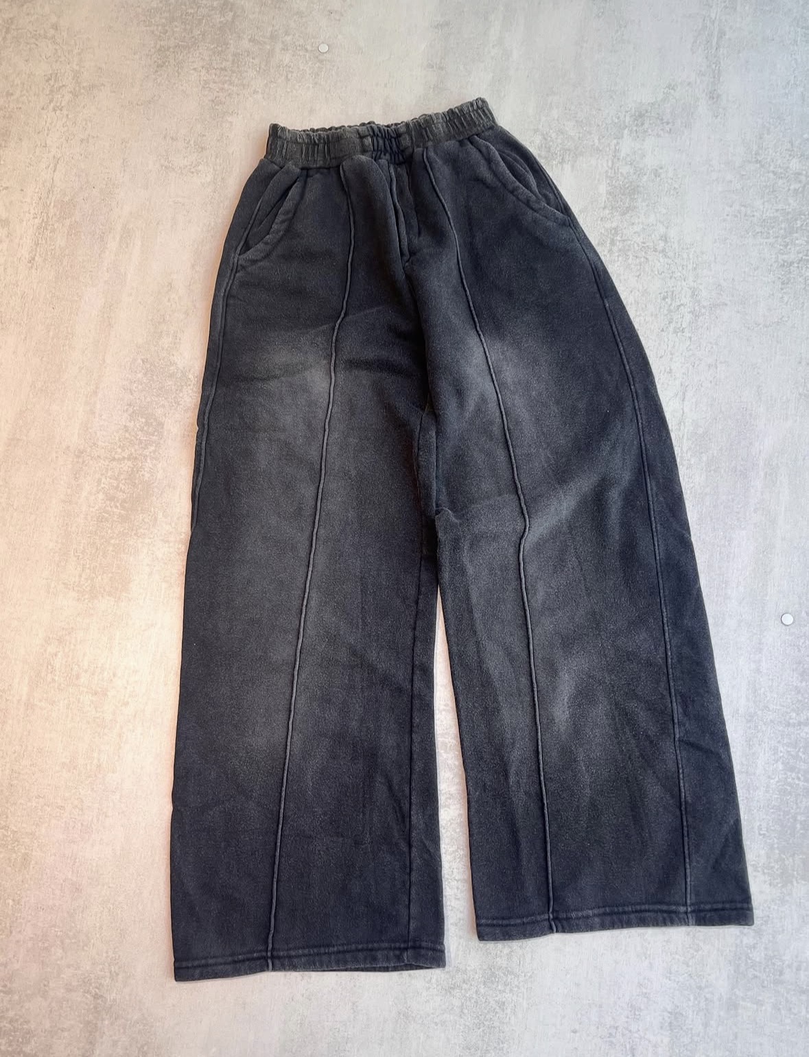 Baggy washed algodón frizado